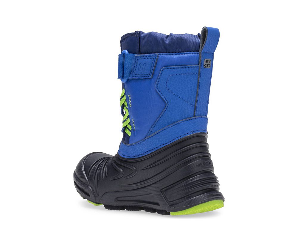 Merrell Boots Blue/Black - Snow Quest Lite 2.0 Waterproof Jr. - Kids 46XLCGPKT